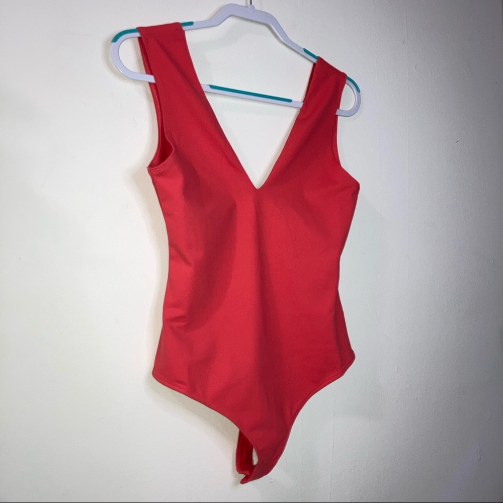 Free People Keep It Sleek Bodysuit NEW WITH TAGS Coral - Picture 10 of 16